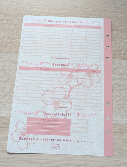 Collection Sakura 🌸 - Budget planner A5