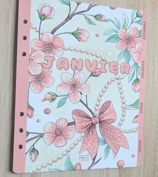 Collection Sakura 🌸 - Intercalaires mensuels